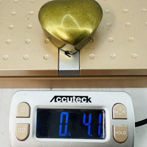 Vintage 2" Brass Heart Small Trinket Lidded Box PWF Made in Korea - Picture 12 of 12